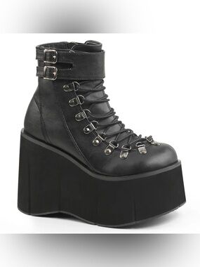 Demonia Kera 21 Ankle Platform Boot Black Size 10
